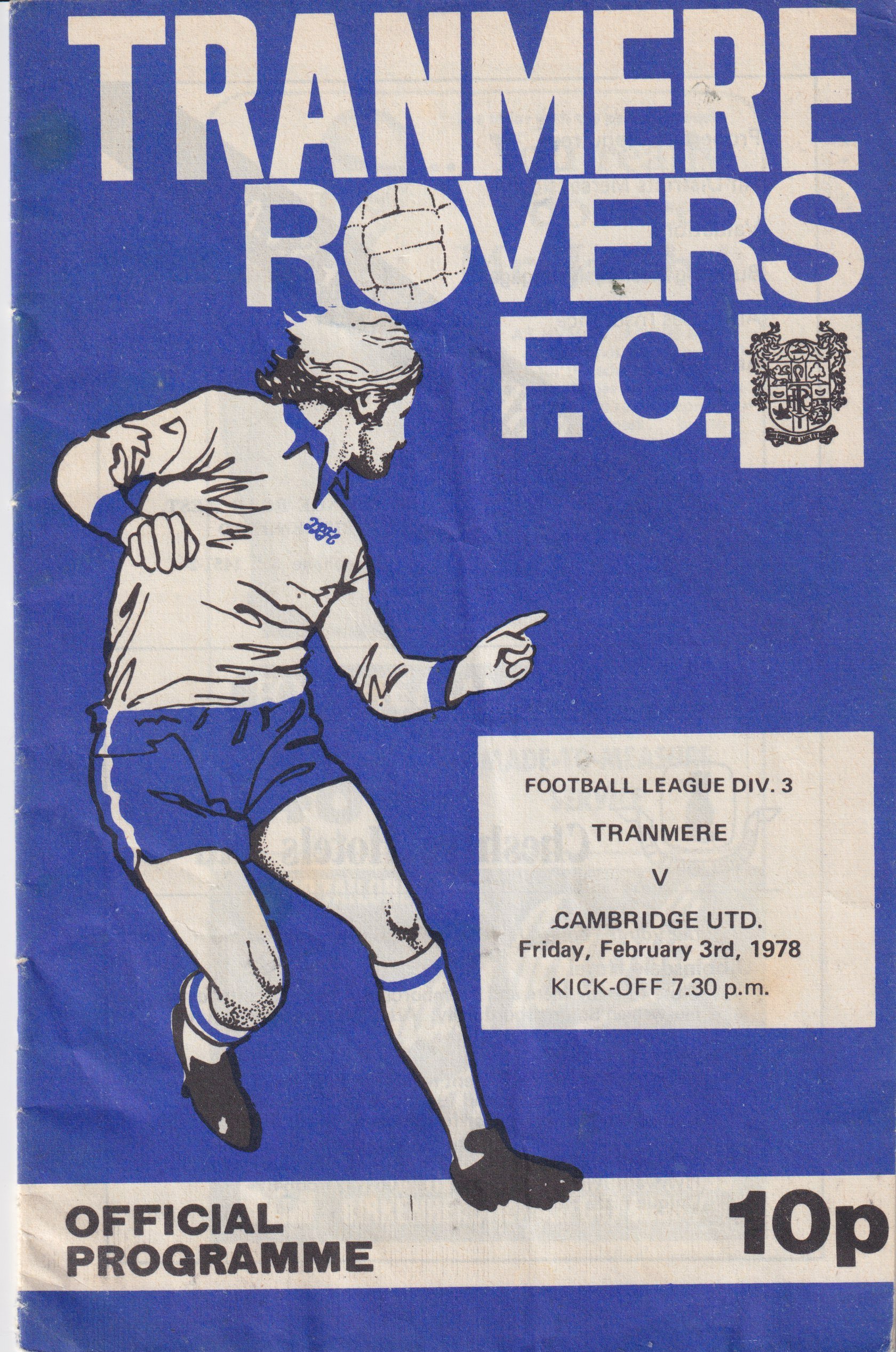 Tranmere Rovers v Cambridge United match programme